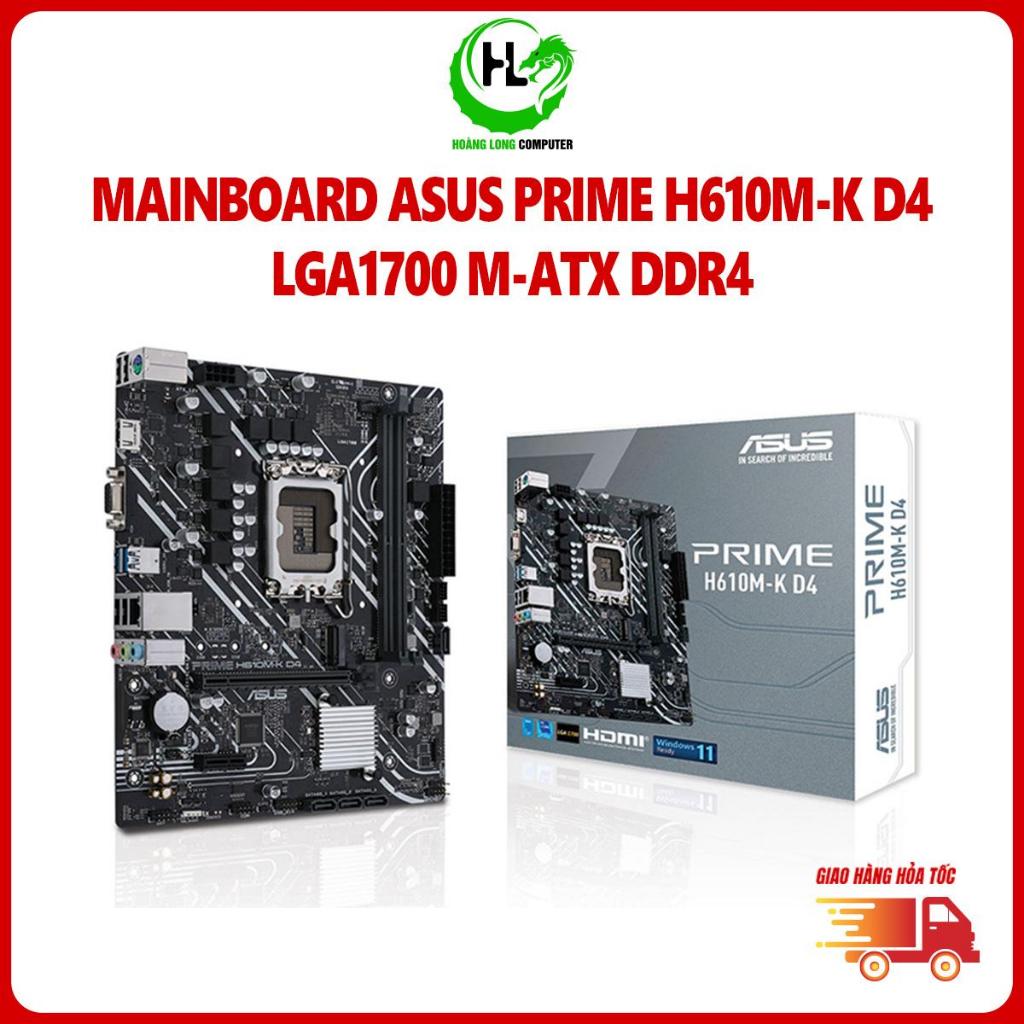Bo mạch chủ Asus PRIME H610M-K D4 - Intel LGA 1700 - Chính Hãng Bảo Hành 36 Tháng