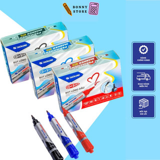   Combo tiết kiệm  Bút dạ lông dầu Thiên Long PM - 09 mực không xoá được không lem nhanh khô viết mực đều đa dụng 