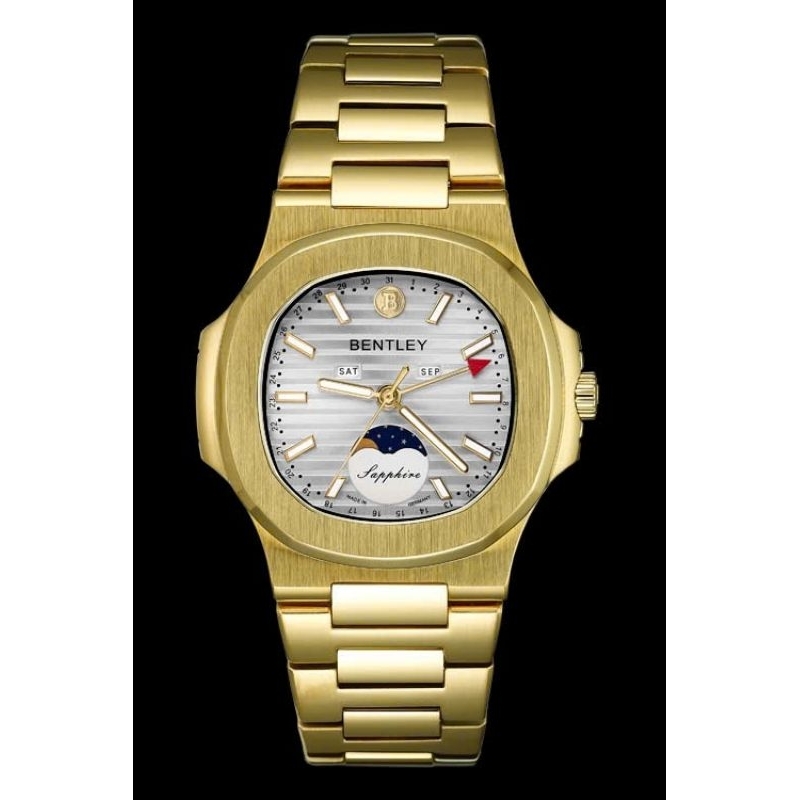 [Chính Hãng 100%] Đồng Hồ Nam Bentley BL2340 (2340) Máy Quartz (Pin) Kính Sapphiare Mặt Vuông Siz 40