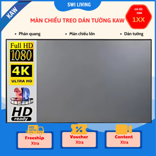 Màn Chiếu Chống Ánh Sáng LED,Màn Phản Quang 100/120 Inch KAW/SWI (Tặng kèm khi mua máy chiếu), Chống Ánh Sáng, Dán Tường