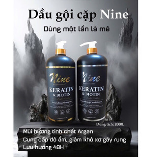 Dầu Gội xả siêu mượt Nine Spa 2000ml hương nước hoa  mẫu mới