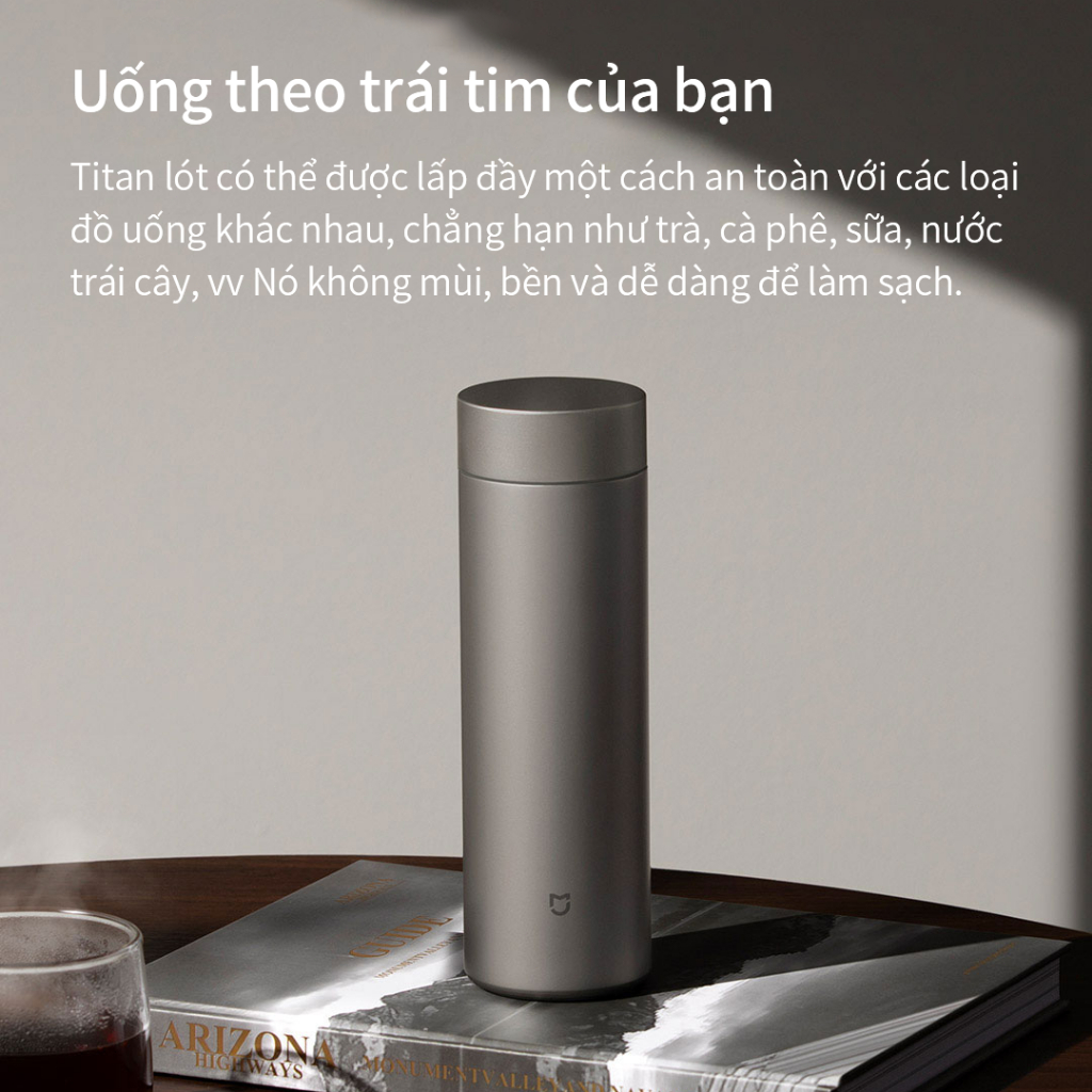 Bình giữ nhiệt Mijia Ti2 Cách nhiệt chân không Toàn bộ cốc titan 12H Giữ ấm Khóa lạnh ly giữ nhiệt | BigBuy360 - bigbuy360.vn
