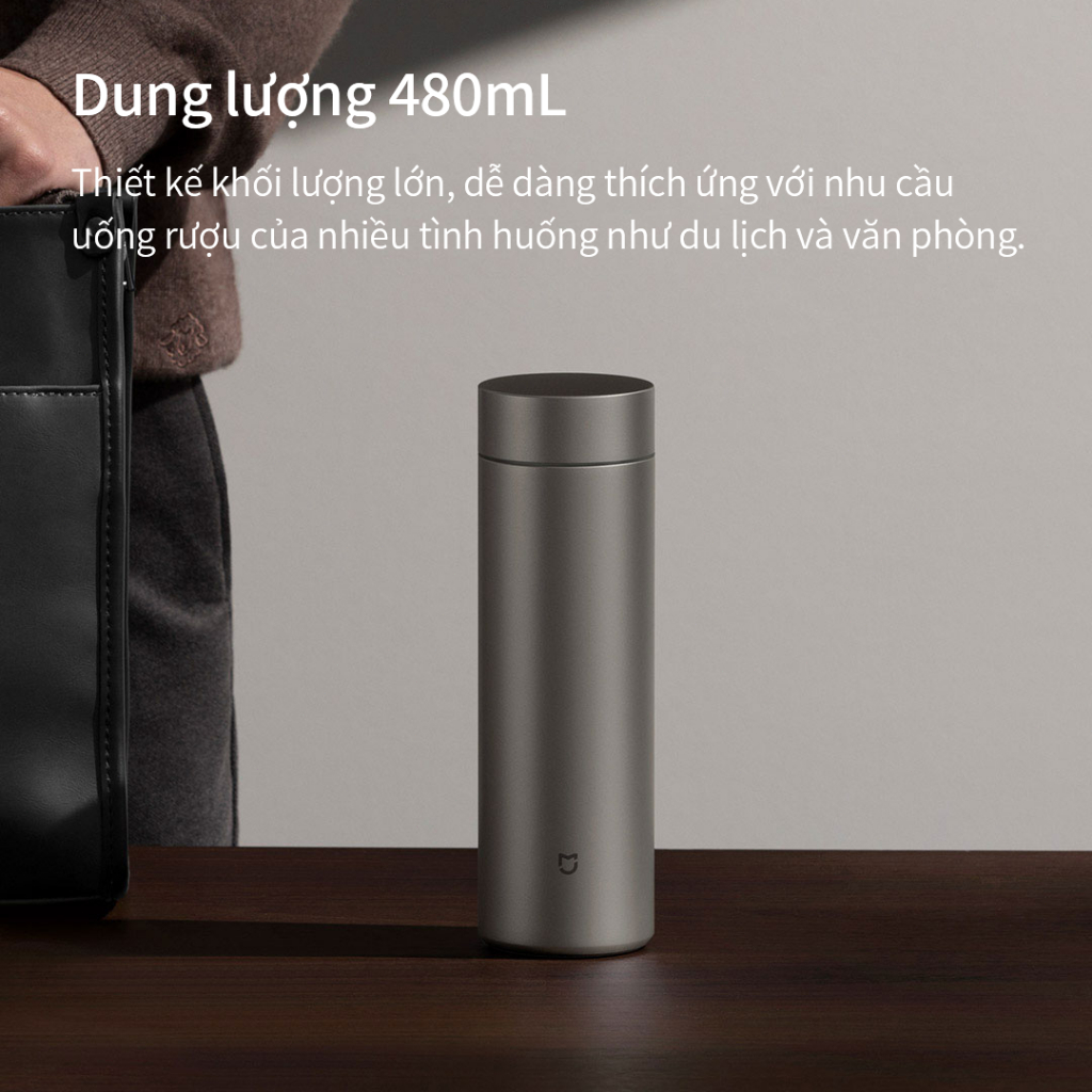 Bình giữ nhiệt Mijia Ti2 Cách nhiệt chân không Toàn bộ cốc titan 12H Giữ ấm Khóa lạnh ly giữ nhiệt | BigBuy360 - bigbuy360.vn