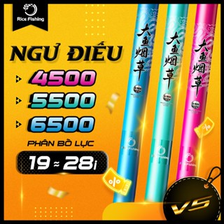 Cần câu đài săn hàng RICE FISHING NGƯ ĐIẾU 6500 5500 4500 săn cá khủng carbon cao cấp