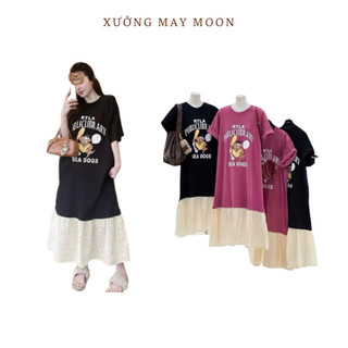 Váy Xuông Dài From Rộng Chân Ren Thêu Siêu Hot Tôn Dáng Đẹp Mẫu Mới Nhất Năm
