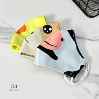 Khẩu trang vải trẻ em Duy Ngọc, COMBO 3 CÁI, từ 6-12 tuổi, vải mesh in nhiệt, 3 lớp, dây đeo êm ái, an toàn (0710)