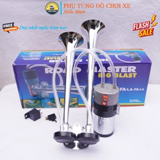 Còi Ngân Sinh Hơi 2 Loa - 12/24V - Phụ tùng phụ kiện - Nhại Còi