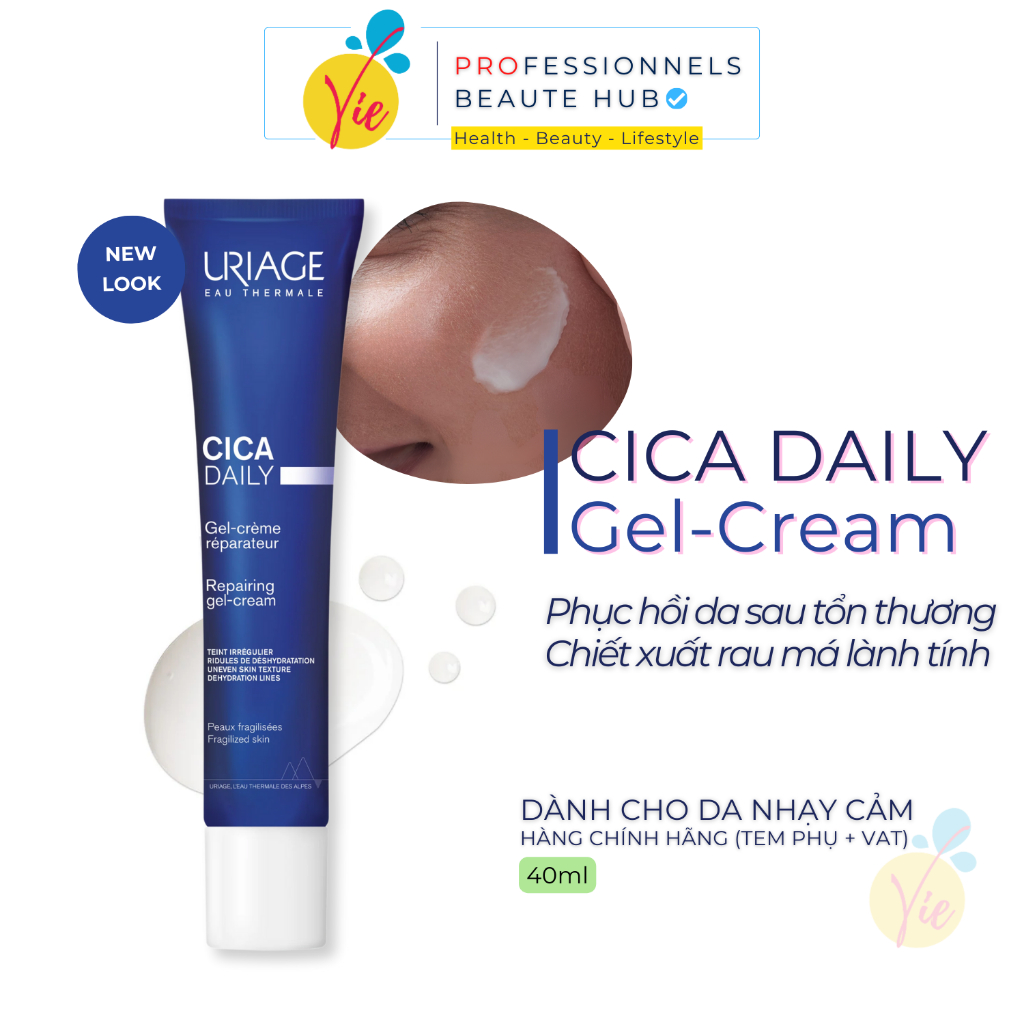 Kem URIAGE Cica Daily Gel Creme Reparateur Làm Dịu, Phục Hồi Da Hằng Ngày