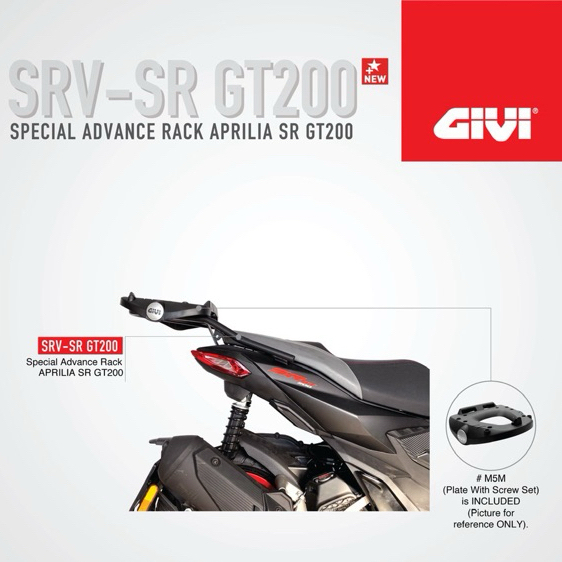 Baga Sau Givi SRV Cho Aprilia SR GT200 - Cảng Gắn Thùng Chính Hãng, BH 2 Năm | Đồ Phượt Store