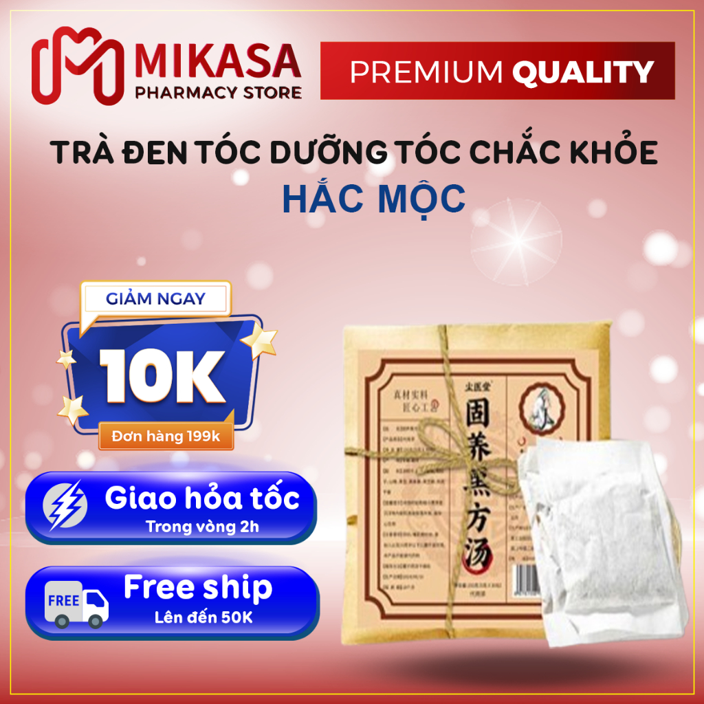 Trà Hắc Mộc Dưỡng Tóc Đen 30 Gói – Trà Đen Tóc Hắc Mộc Tân Cương Tự Nhiên, Dưỡng Tóc Khỏe, Trẻ Hóa, Tốt Cho Sức Khỏe