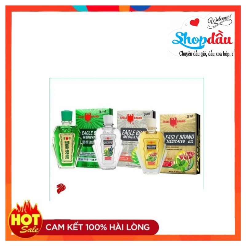 Dầu Gió Con Ó 3ml - Chính hãng Singapore