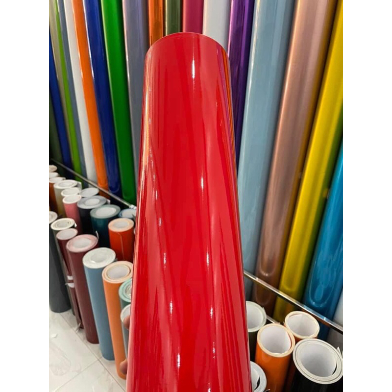 Decal màu đỏ cờ trang trí nội thất ô tô