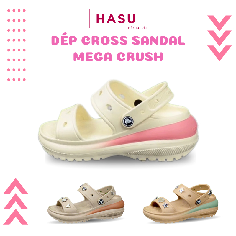 Dép Quai Hậu Nữ Sơn Đế Cross Sandal Mega Crush đế cao 7cm