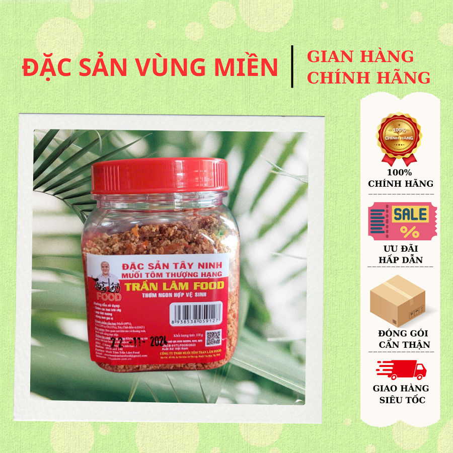 Muối tôm Thượng Hạng Trần Lâm Food hũ- Đặc sản Tây Ninh
