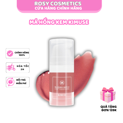 Má hồng dạng kem KIMUSE lâu trôi căng bóng chống thấm nước và mồ hôi 6ml