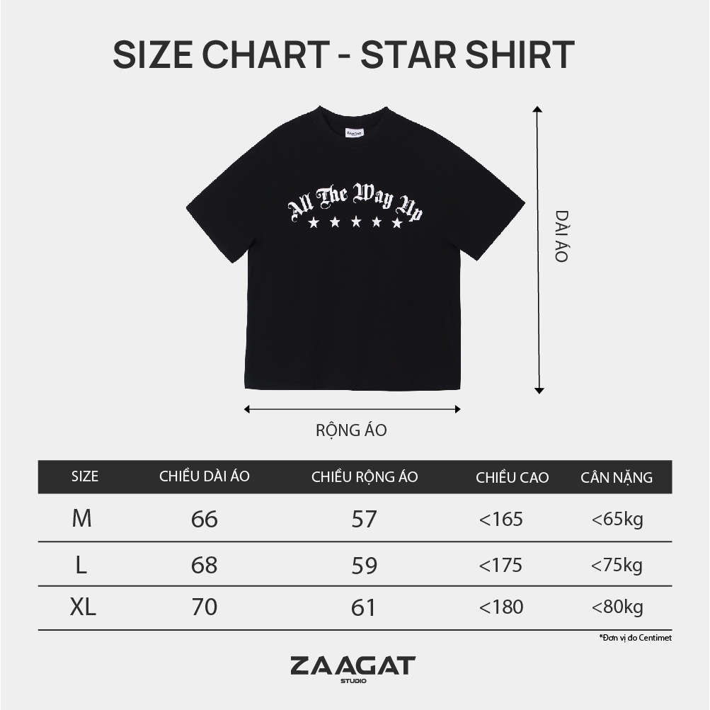 Áo Thun STAR SHIRT Zaagat Studio Form Boxy Cổ Tròn Cotton Co Dãn 2 Chiều Áo Phông Thoáng Mát | BigBuy360 - bigbuy360.vn