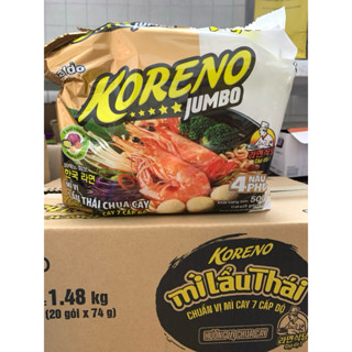 Bịch 5 Gói Mì Koreno Vị Lẩu Thái Chua Cay (5 gói x100g)
