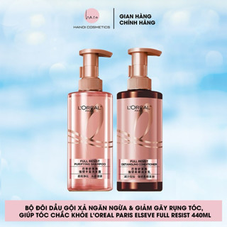 Bộ đôi dầu gội xả ngăn ngừa và giảm gãy rụng tóc, giúp tóc chắc khỏe L’oreal Paris Elseve Full Resist 440ml