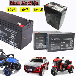 Bình ắc quy xe điện trẻ em - Bình ác quy cho ô tô điện, xe máy điện - 6v - 12v