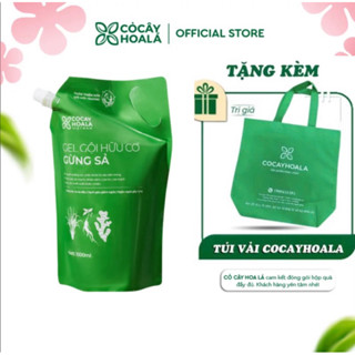 Túi Refill Gel Gội Hữu Cơ Sả Cỏ Cây Hoa Lá 1000gr - Dưỡng Tóc Bồng Bềnh - Hỗ Trợ Giảm Bết Hyaluronic Acid Nữ