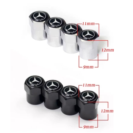Nắp Van vòi Kim Loại Bánh Xe  Amg logo Mercedes C180 c200 c250 c300 E200 e250 e300 Cho xe hơi ô tô