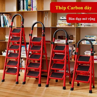 Thang chữ A thép carbon OSIDEN thang ghế chữ A có tay vịn chắc chắn dày gấp gọn thông minh từ 3 đến 6 bậc chịu lực tốt