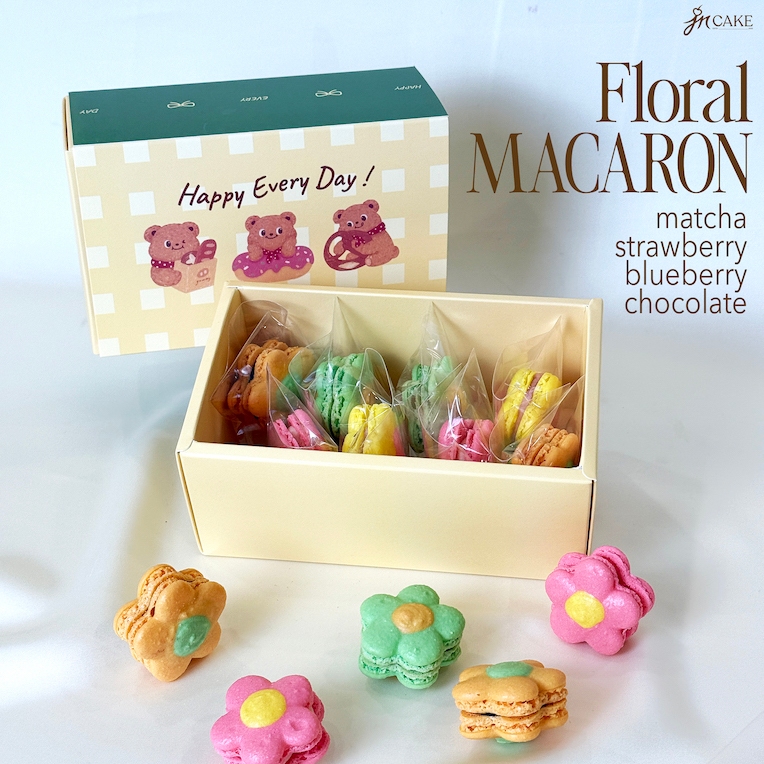 FLORAL FRENCH MACARON (Hộp 8 Bánh)