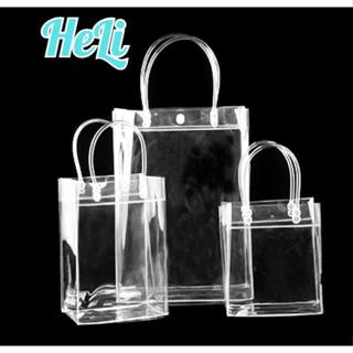  TÚI XÁCH NHỰA PVC TRONG SUỐT ĐA NĂNG TÚI XÁCH MUA SẮM TÚI ĐỰNG BÌNH LY  CỐC GIỮ NHIỆT 