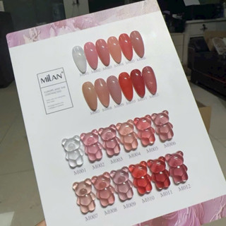 Set Sơn Thạch Milan 12 Màu Tông Mới Siêu Hót (Tặng kèm bảng màu)