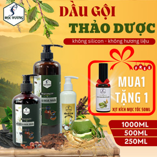 Dầu gội thảo dược bồ kết hoa nhài Mộc Hương, Giảm khô gãy, mượt tóc, dưỡng mượt tóc