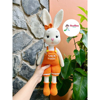 Thú len nhồi bông handmade  - Thỏ mặc yếm (45cm)