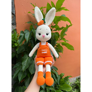 Thú len nhồi bông handmade  - Thỏ mặc yếm (45cm)
