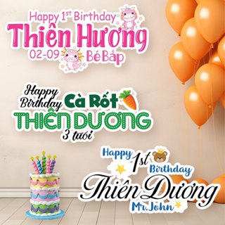 in tên sinh nhật theo yêu cầu, banner tên treo rèm, treo tường