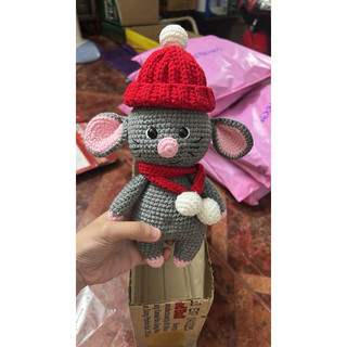 thú len nhồi bông handmade - Chuột handmade