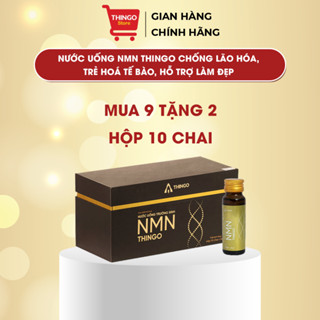 [MUA 9 TẶNG 2] Nước Uống NMN Thingo Chống Lão Hóa, Trẻ Hoá Tế Bào, Hỗ Trợ Làm Đẹp (Hộp 10 chai)