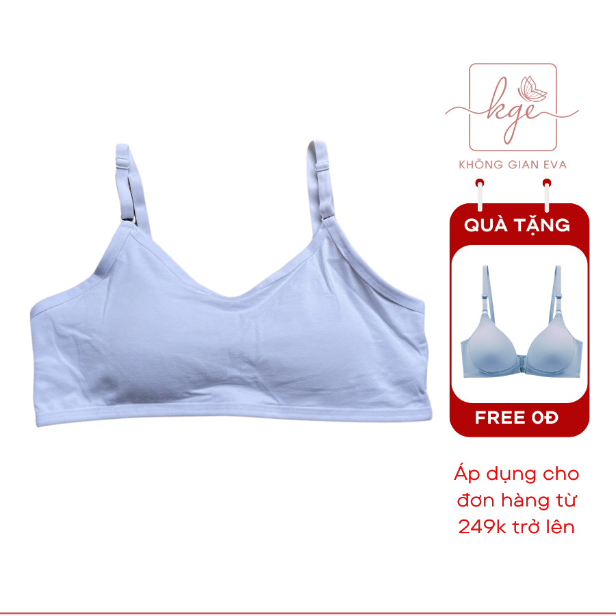 Áo bra 2 dây mảnh học sinh cấp 2 cấp 3 có mút ngực , áo bra cài sau croptop 2037