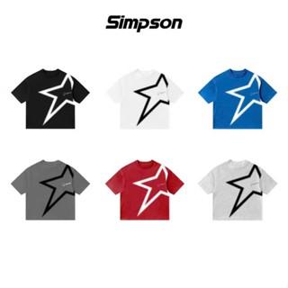  Áo Phông Boxy Ngôi Sao SIMPSON Chất Cotton Áo Thun Ngôi Sao Unisex Nam Nữ Đủ Màu Nổi Bật Hè 2025 