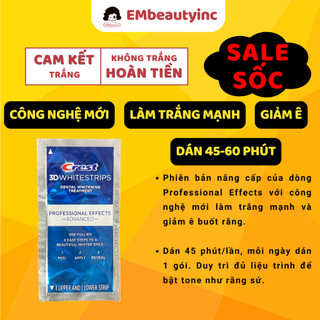 [Combo 7 gói] Miếng dán trắng răng Crest 3D Whitestrips