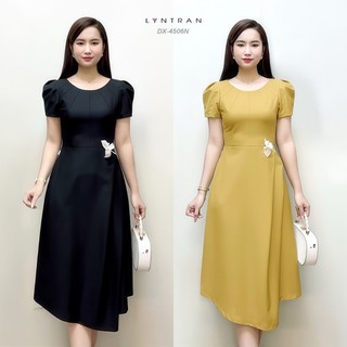 Đàm xoè cổ tròn thuyền hàng thiết kế LYNTRAN DX-4506N - Chất Biên, dài 100cm, 1 lớp (2974)