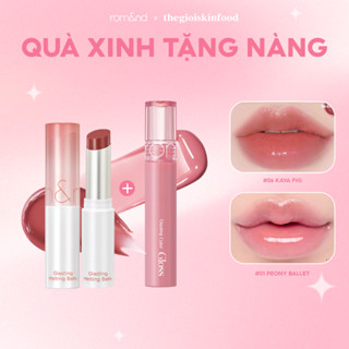 Combo Son Dưỡng Romand Glasting Melting Balm + Son Bóng Romand Glasting Color Gloss