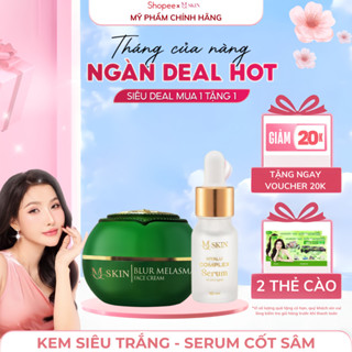 Combo siêu trắng MQ SKIN - Kem siêu trắng - Serum nám 10ml