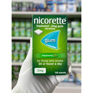 Kẹo cai thuốc lá siêu hiệu quả 2mg Nicorette hàng Mỹ 105 viên