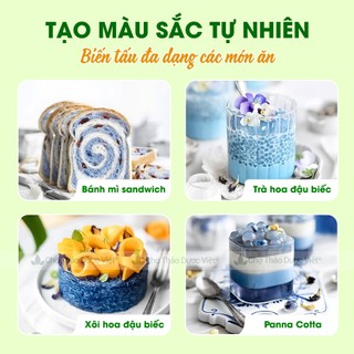 Trà hoa đậu biếc 500g, sấy lạnh, nguyên liệu pha trà, làm bánh, tạo màu thực phẩm tự nhiên