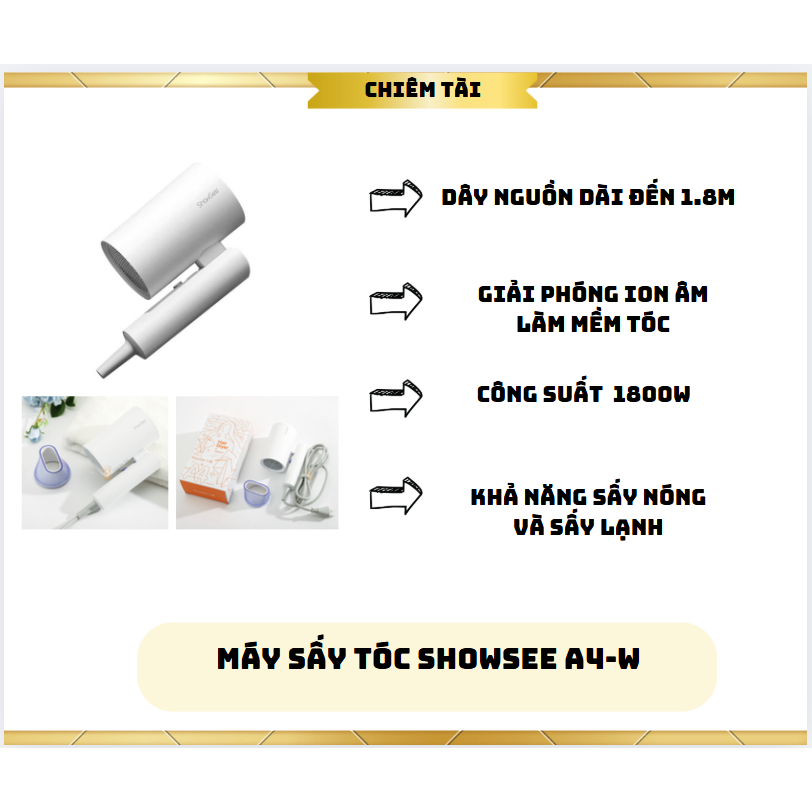 Máy sấy tóc gấp gon ShowSee A4-W