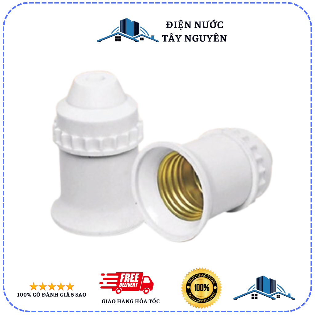Đui Đèn Vặn E27 - Đui Đèn Thả NIVAL (bao gồm ốc vít) - Đuôi đèn, chui đèn E27 - Đui Dèn Treo NIVAL