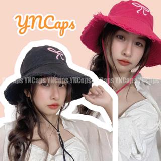 Nón bucket tua rua viền rách nơ hồng mũ tai bèo rộng vành chống nắng thoáng mát nhiều màu