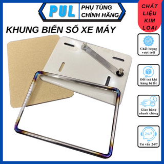 Khung Biển Số Xe Máy Chống Nước - Kèm Mica & Pat Gắn, Phù Hợp Cho Wave, Exciter, SH, Air Blade