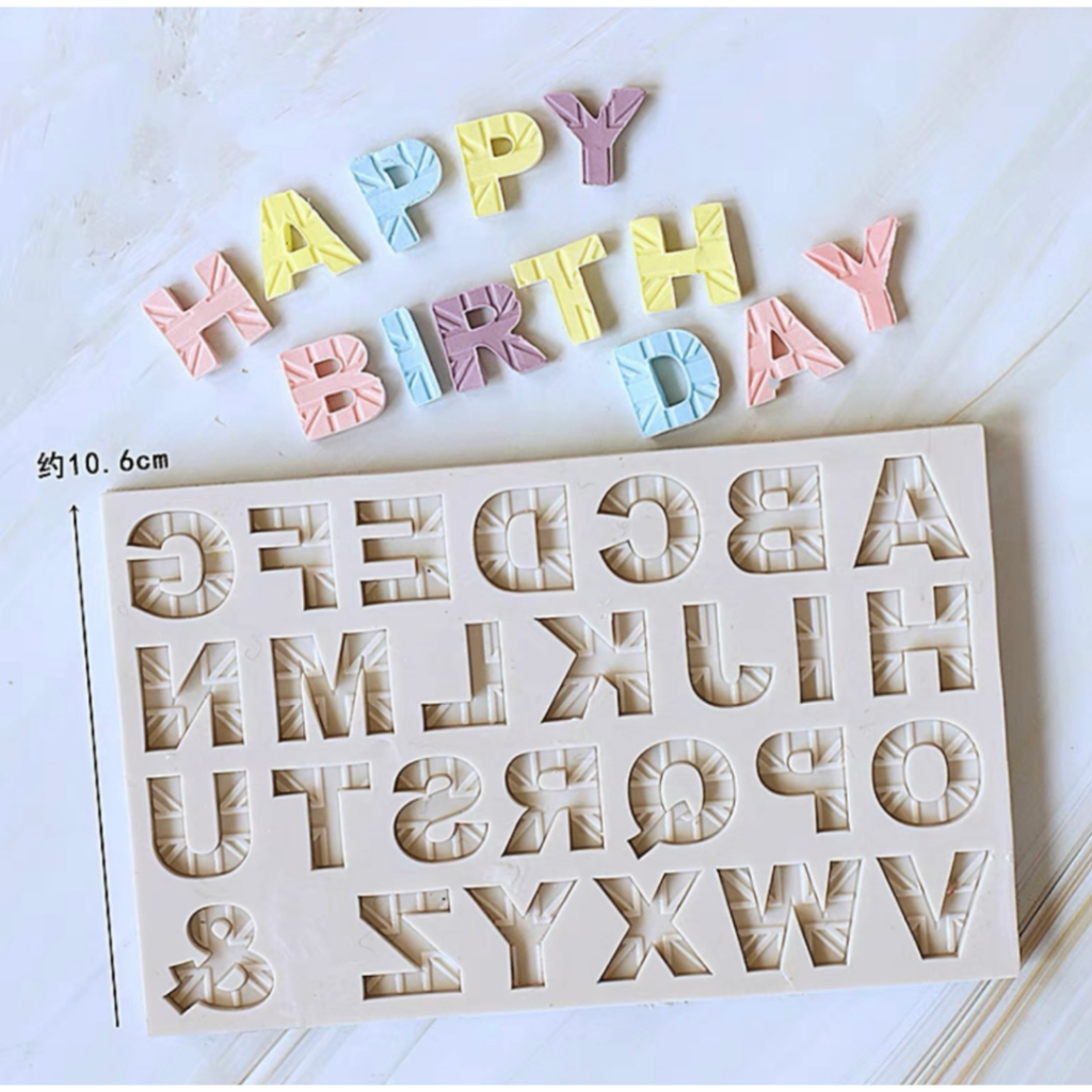 Khuôn silicon/nhựa làm socola/fondant - chữ cái/chữ số
