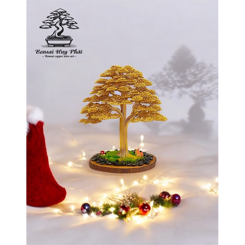 Cây Bonsai dây đồng, Bonsai dây nhôm Handmade mẫu Thông Mini - Bonsai Huy Phát HCM