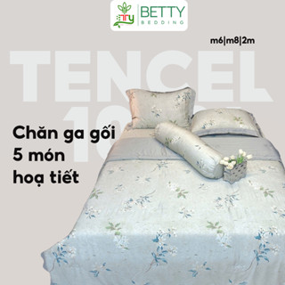 < Mẫu mới > Bộ Chăn Ga Gối Họa Tiết Tencel 80s BTY Home - Living, Mềm Mát Kháng Khuẩn/ Kích Thước Đa Dạng